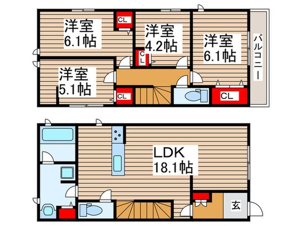 Ｋｏｌｅｔ江戸川台♯０４の物件間取画像